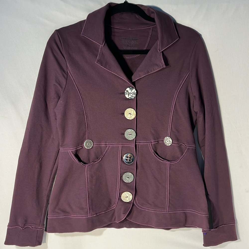 Neon Buddha Button Front Cardigan Jacket